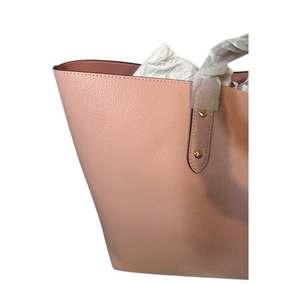 Coach Blush Pink Blossom Leather LTH Town Tote Bag Women NWT - Picture 9 of 13